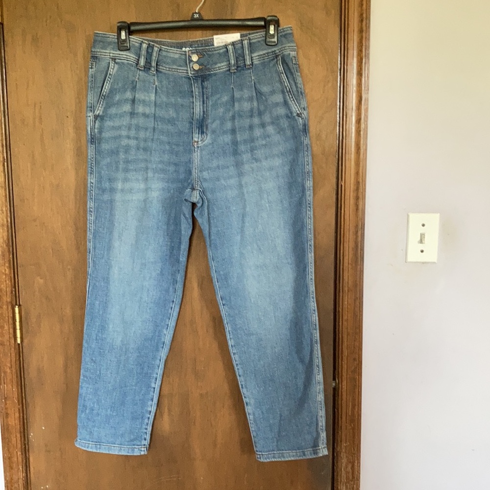 Sonoma relaxed pleated front jean high rise straight leg opening casual retro 16 - Picture 11 of 17